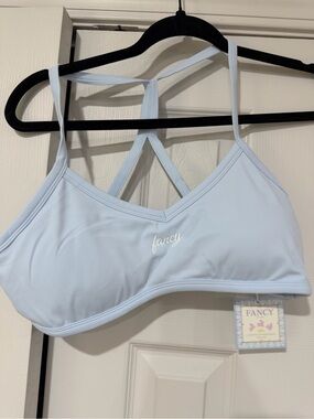 Fancy Brand- Women's Light Blue Strappy Bralette and matching leggings set